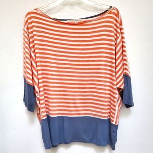 🏠  RACHEL Rachel Roy Striped Top w/Bat Wing Sleeves